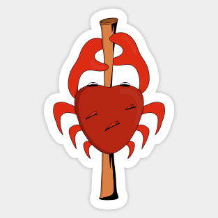 Cartoon Crab Sticker